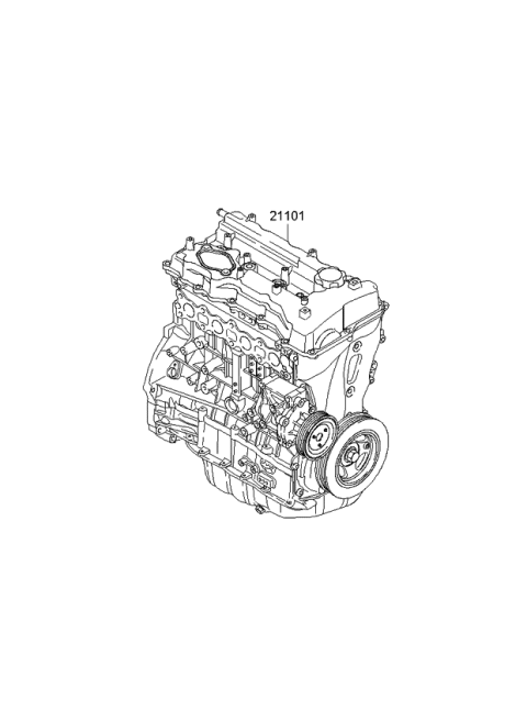 2011 Kia Optima Engine Assembly-Sub Diagram for 166X12GH00