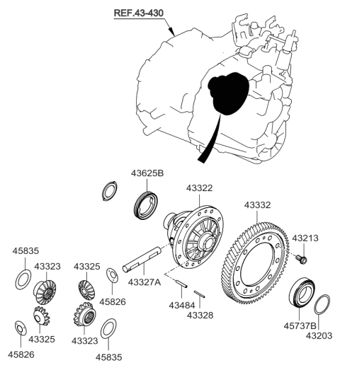 2013 Kia Optima Transaxle Gear-Manual Diagram 2