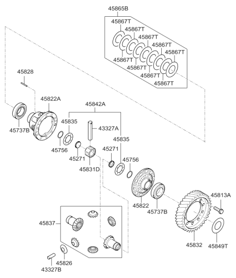 2013 Kia Optima Korean made Transaxle Gear-Auto Diagram 2