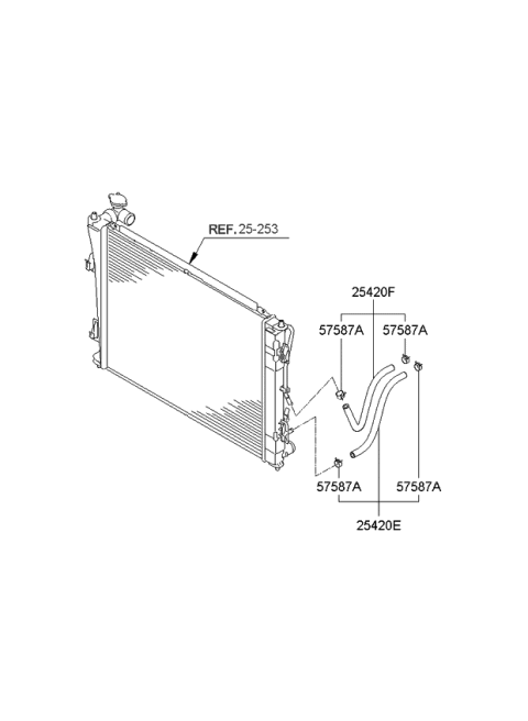 2012 Kia Optima Hose Assembly-Oil COOLIN Diagram for 254253S000