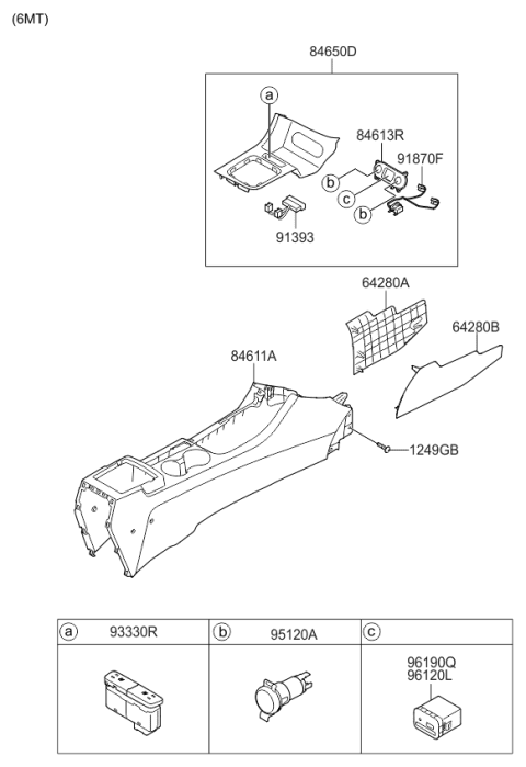 2011 Kia Optima Console Diagram 4