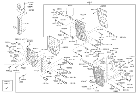 2011 Kia Optima Transmission Valve Body Diagram