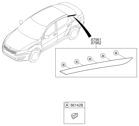 2013 Kia Optima Quarter Window Diagram