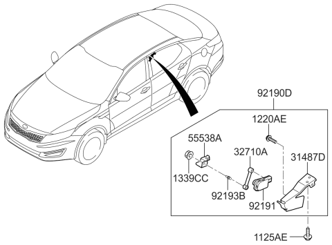 2013 Kia Optima Head Lamp Diagram 3