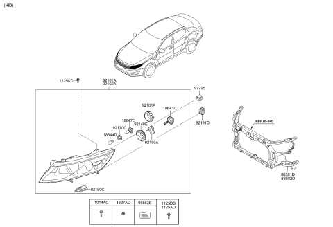 2012 Kia Optima Head Lamp Diagram 2