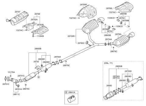 2013 Kia Optima Hanger Diagram for 28761H1000