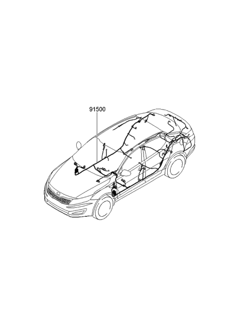 2012 Kia Optima Wiring Assembly-Floor Diagram for 915082T630