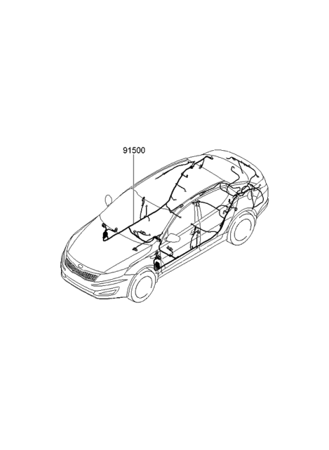 2013 Kia Optima Wiring Harness-Floor Diagram