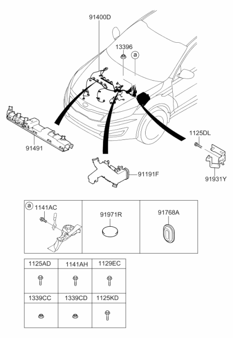 2013 Kia Optima Wiring Assembly-Control Diagram for 914502T010