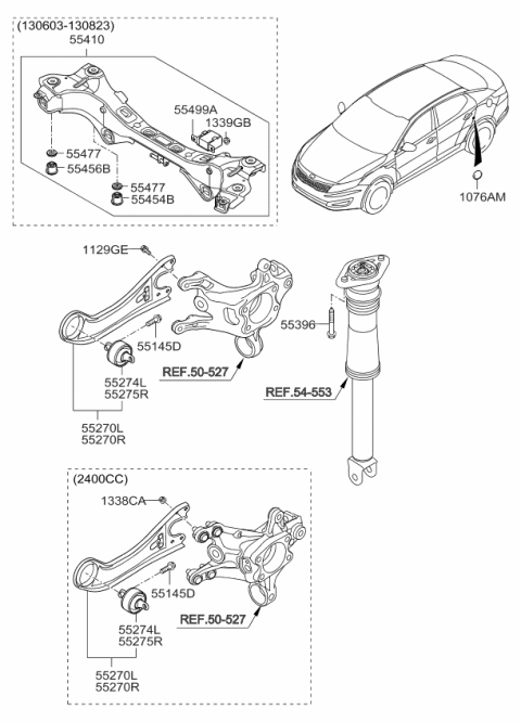 2011 Kia Optima Rear Suspension Control Arm Diagram 2