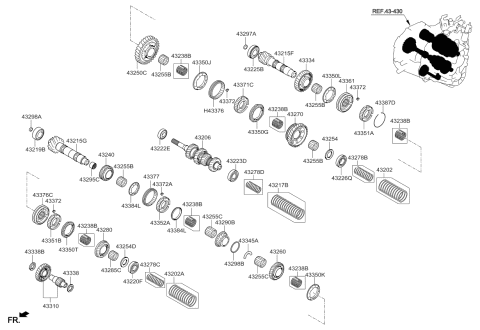 2013 Kia Optima Shaft-Output,1ST Diagram for 4321524710