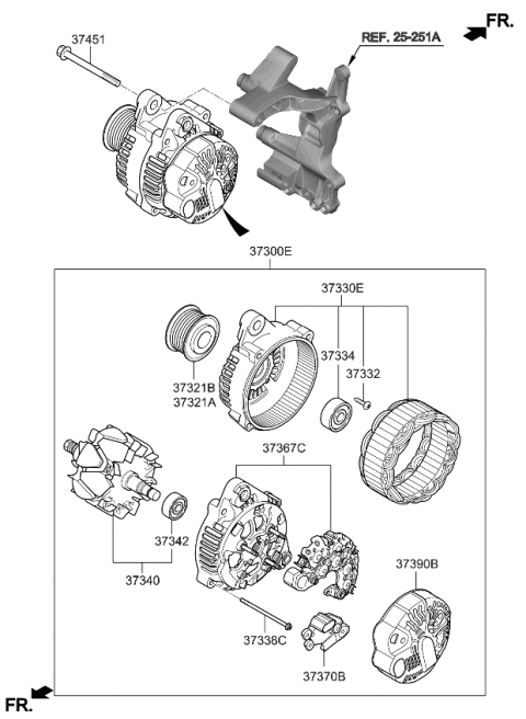 2013 Kia Optima Cover Diagram for 3739025200