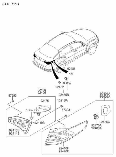 2011 Kia Optima Rear Combination Lamp Diagram 2