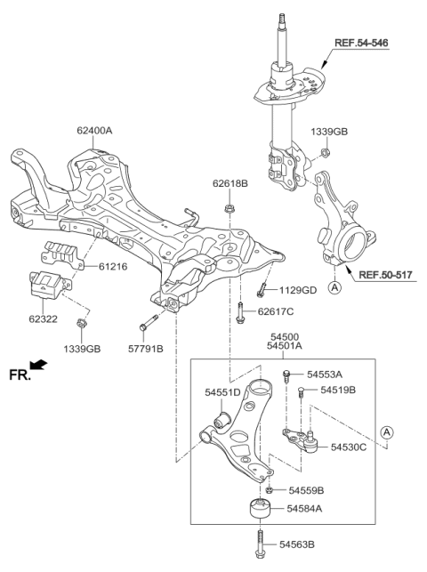 2011 Kia Optima Bolt Diagram for 626172T000