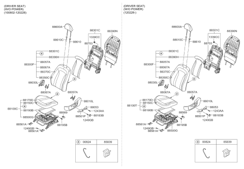 2011 Kia Optima Seat-Front Diagram 3