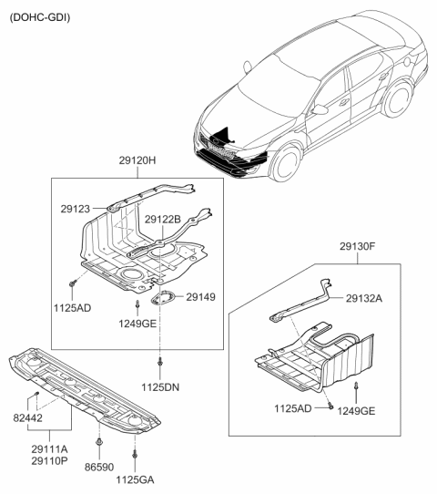 2012 Kia Optima Under Cover Diagram 1