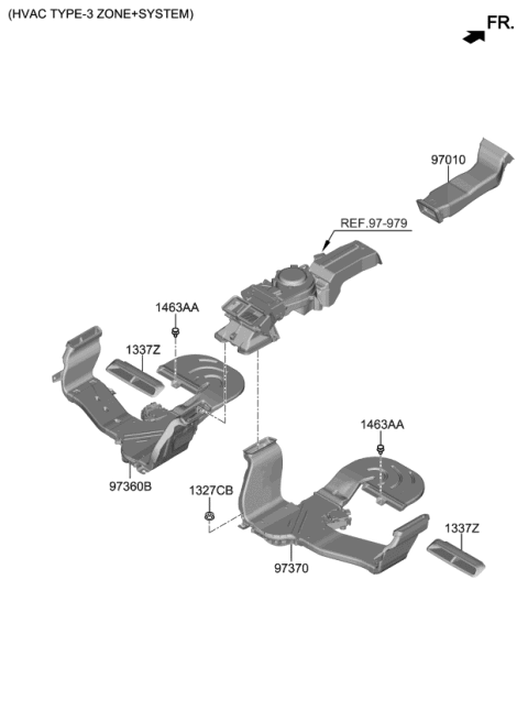 2020 Kia K900 Heater System-Duct & Hose Diagram 2