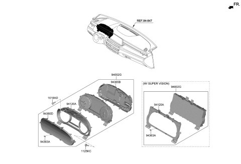 2020 Kia K900 Cover-Cushion Diagram for 94363J6000