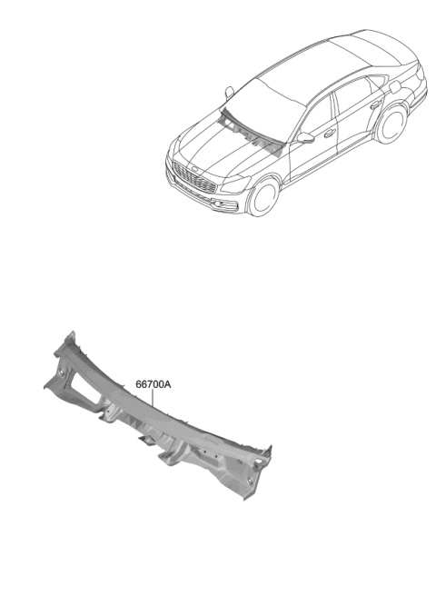 2019 Kia K900 Cowl Panel Diagram