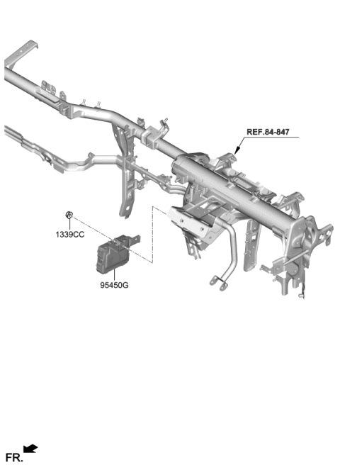 2019 Kia K900 Unit Assembly-Tilt & Tel Diagram for 95490J6000