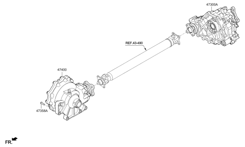 2019 Kia K900 Transfer Assy Diagram 1