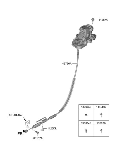 2020 Kia K900 ACTUATOR Assembly-PARKIN Diagram for 46756J6100