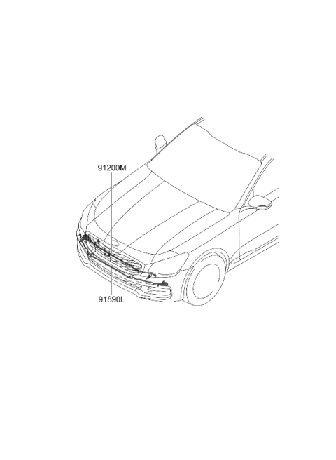 2019 Kia K900 Wiring Harness-FPA Diagram for 91840J6010