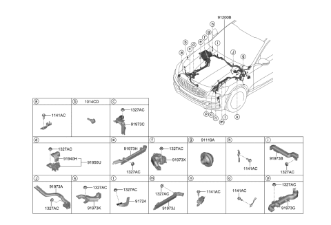 2019 Kia K900 Protector-Wiring Diagram for 91970B1060