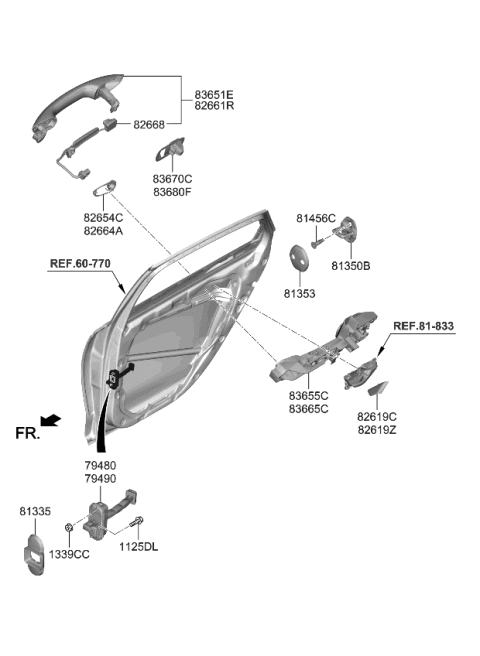 2019 Kia K900 Rear Door Locking Diagram