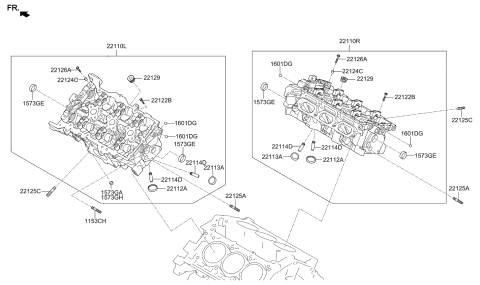 2019 Kia K900 Cylinder Head Diagram 1