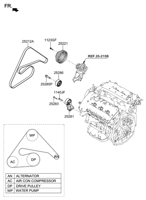 2020 Kia K900 Coolant Pump Diagram