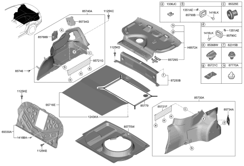 2019 Kia K900 Rivet-Blind Diagram for 1416004123