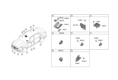 2019 Kia K900 Cover-Rain Sensor,In Diagram for 96011J6000