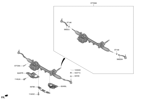 2019 Kia K900 Gear & Linkage Assembly Diagram for 57700J6000