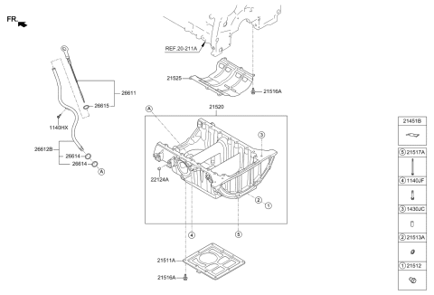 2020 Kia K900 Belt Cover & Oil Pan Diagram 2