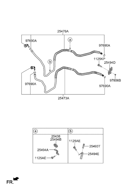 2019 Kia K900 Bracket-Oil Cooler T Diagram for 25497J6000