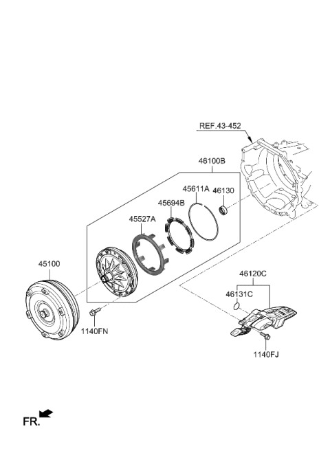 2019 Kia K900 Oil Pump & Torque Converter-Auto Diagram