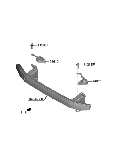 2019 Kia K900 Horn Assembly-High Pitch Diagram for 96621J6000