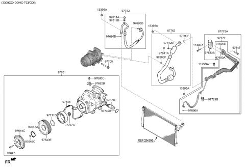 2020 Kia K900 Air Condition System-Cooler Line Diagram