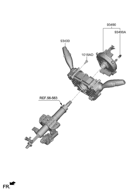 2019 Kia K900 Switch Assembly-MULTIFUN Diagram for 93400J6020