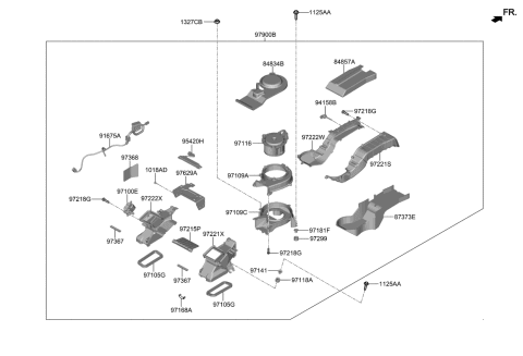 2019 Kia K900 A/C System-Rear Diagram