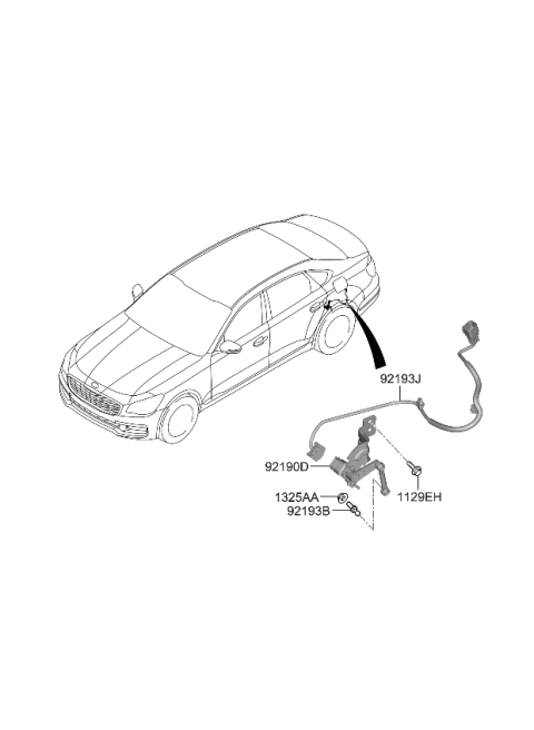 2019 Kia K900 Head Lamp Diagram 2