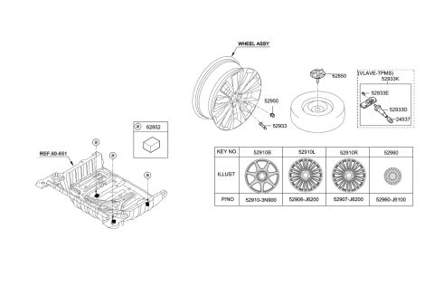 2020 Kia K900 Wheel Assembly-Aluminium Diagram for 529103N900