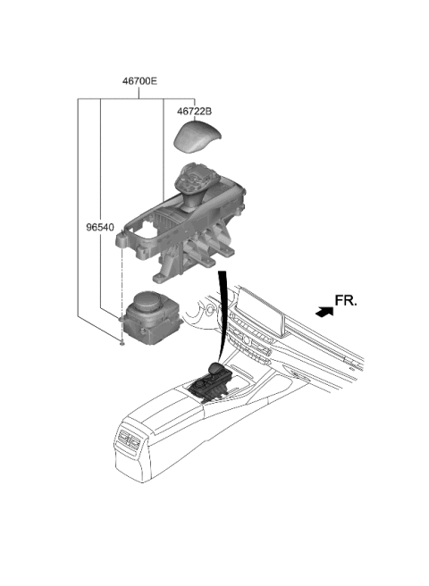 2019 Kia K900 Lever Complete-ECU Diagram for 467W0J6500RBQ