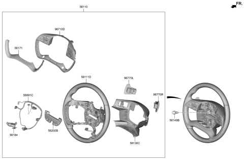 2020 Kia K900 Switch Assembly-Paddle S Diagram for 96770J6000