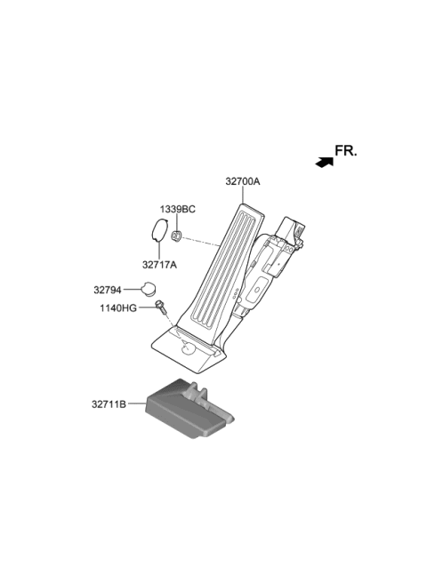 2020 Kia K900 Block-Accelerator Br Diagram for 32711B1100