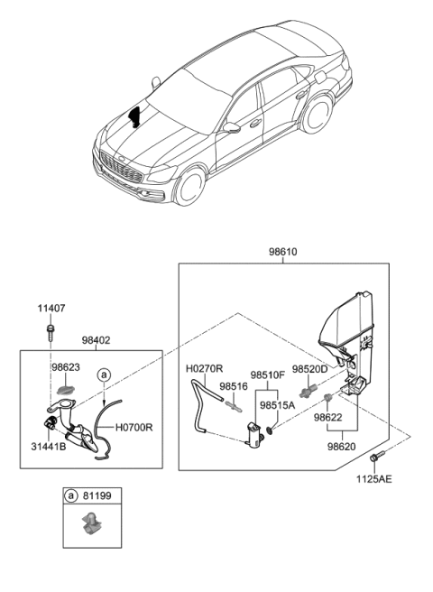 2019 Kia K900 Windshield Washer Diagram