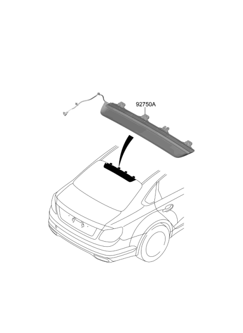 2020 Kia K900 High Mounted Stop Lamp Diagram