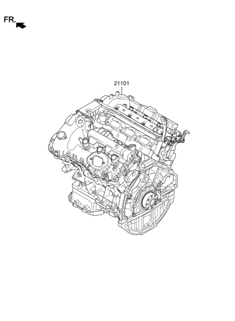 2020 Kia K900 Engine Assembly-Sub Diagram for 144G13LA0A