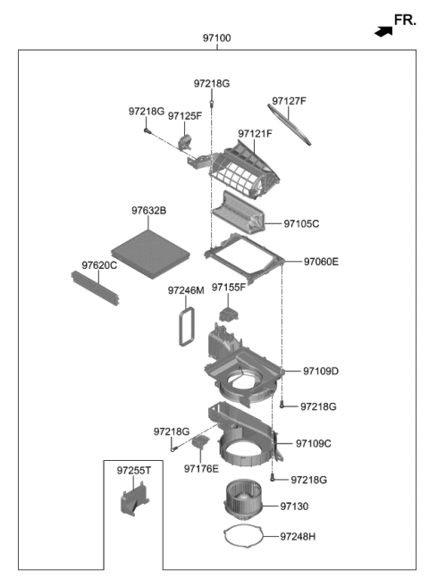 2019 Kia K900 Case-Intake,RH Diagram for 97121D2000